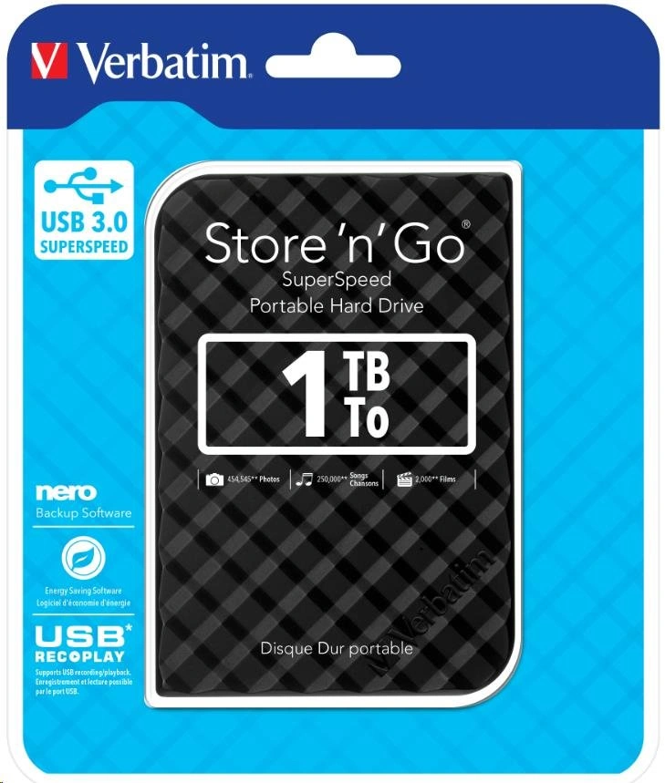 VERBATIM HDD 2.5"  1TB Store 