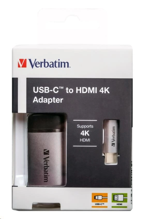 Verbatim adaptér USB-C 3.1 - HDMI 4K, 10 cm