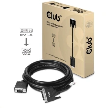 Club3D kabel DVI-A - VGA, UXGA@60Hz, 3m, černá