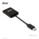 Club3D adaptér USB-C 3.2 - 2xDisplayPort, M/F, 4K@60Hz, MST, 20cm, černá