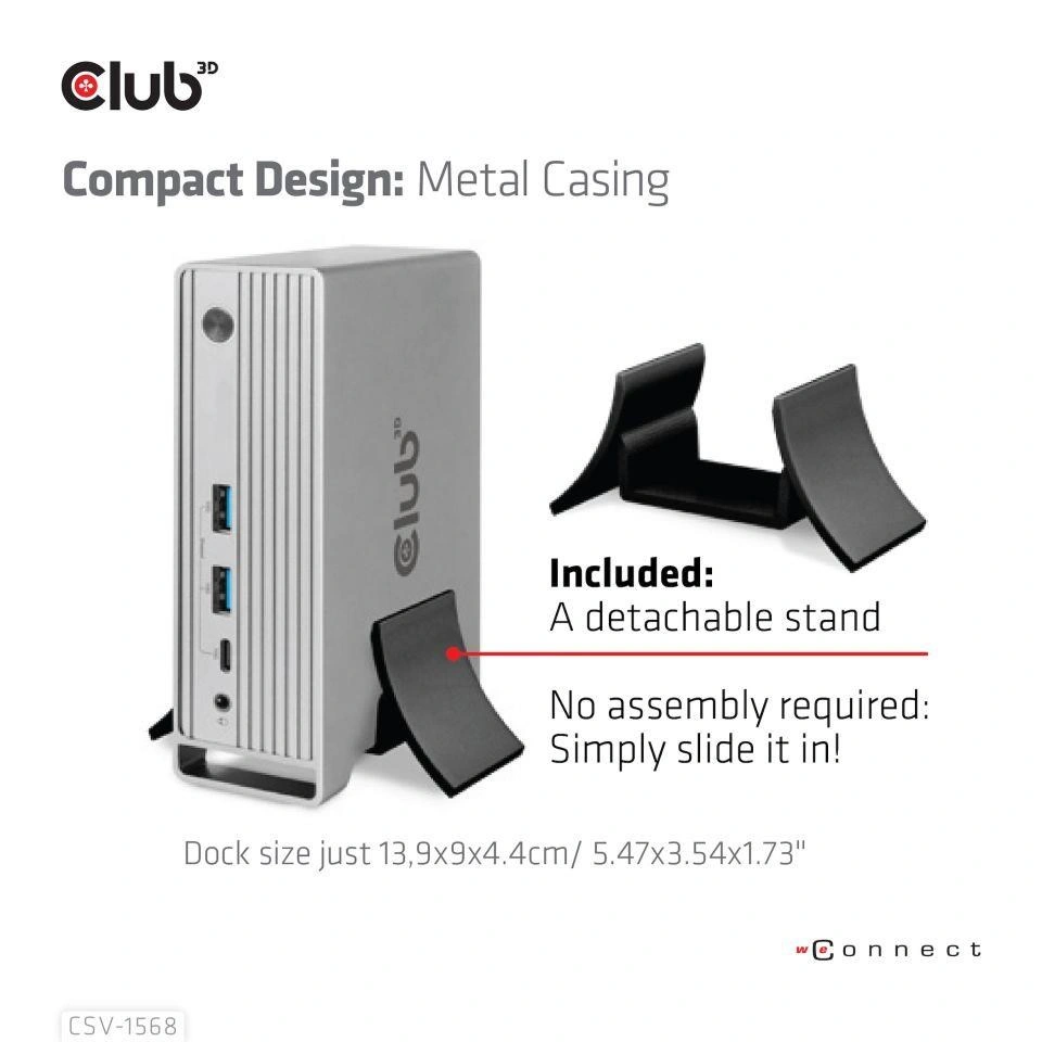 Club3D Dokovací stanice USB-C, Triple Display DP, PD 120W