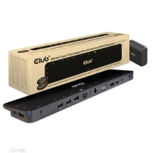Club3D CSV-1565 -  USB-C Triple Display, HDMI, DP, VGA, SD, RJ45, PD 100W