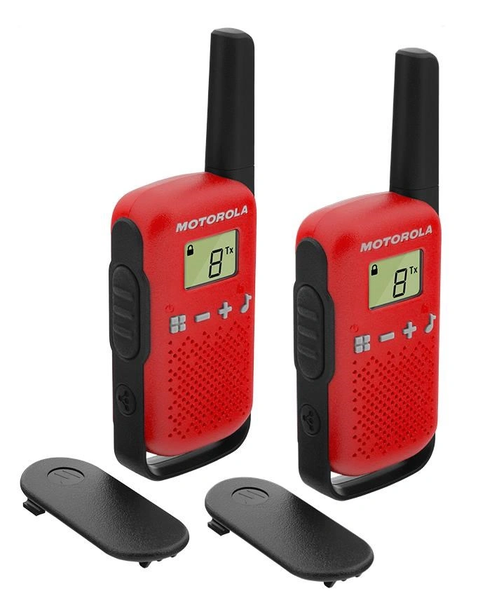 Motorola vysílačka TLKR T42 2 ks až 4 km červená