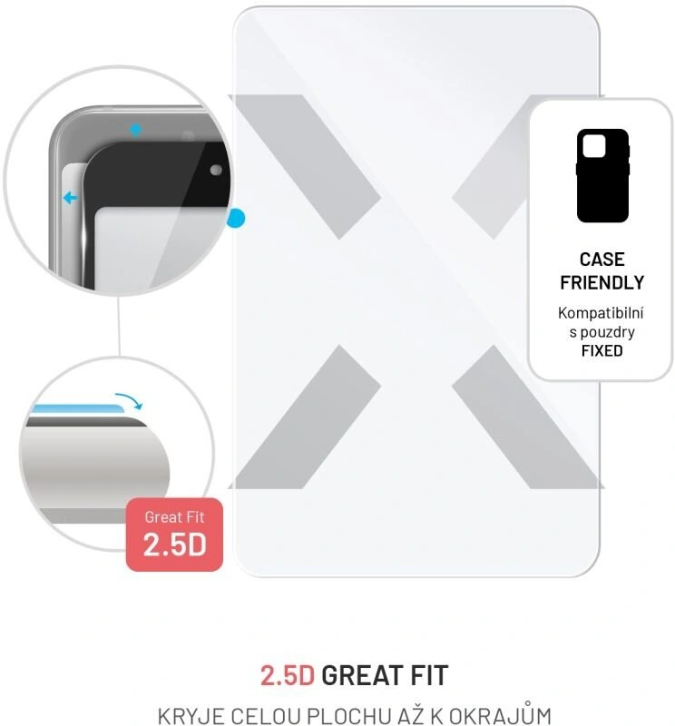 FIXED ochranné sklo pro Samsung Galaxy Tab S9 FE, čirá