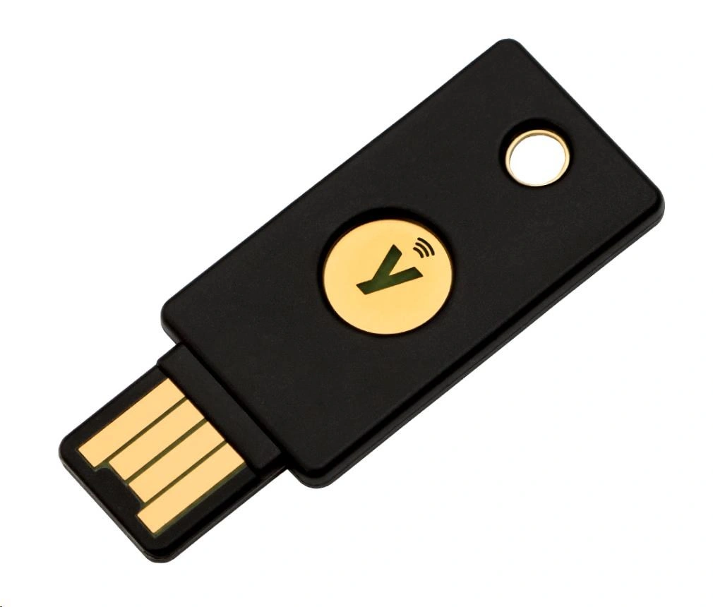 YubiKey 5 NFC - USB-A, klíč/token s vícefaktorovou autentizaci (NFC, MIFARE), podpora OpenPGP a Smar