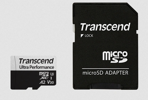 Transcend 64GB microSDXC 340S UHS-I U3 V30 A2 3D TLC (Class 10) pamÄÅ¥ovÃ¡ karta (s adaptÃ©rem), 16
