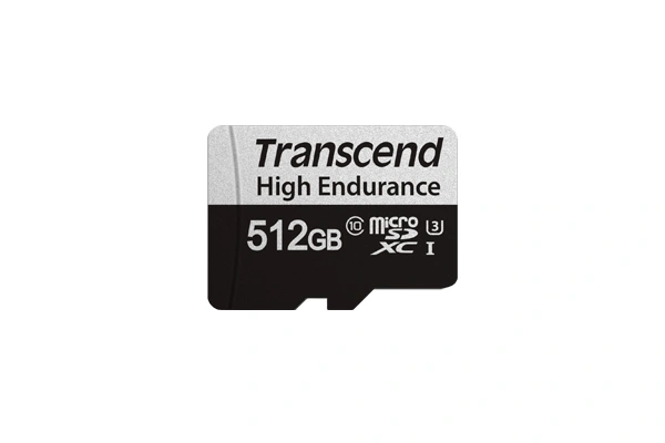 Transcend 512GB microSDXC 350V UHS-I U1 (Class 10) High Endurance, černá