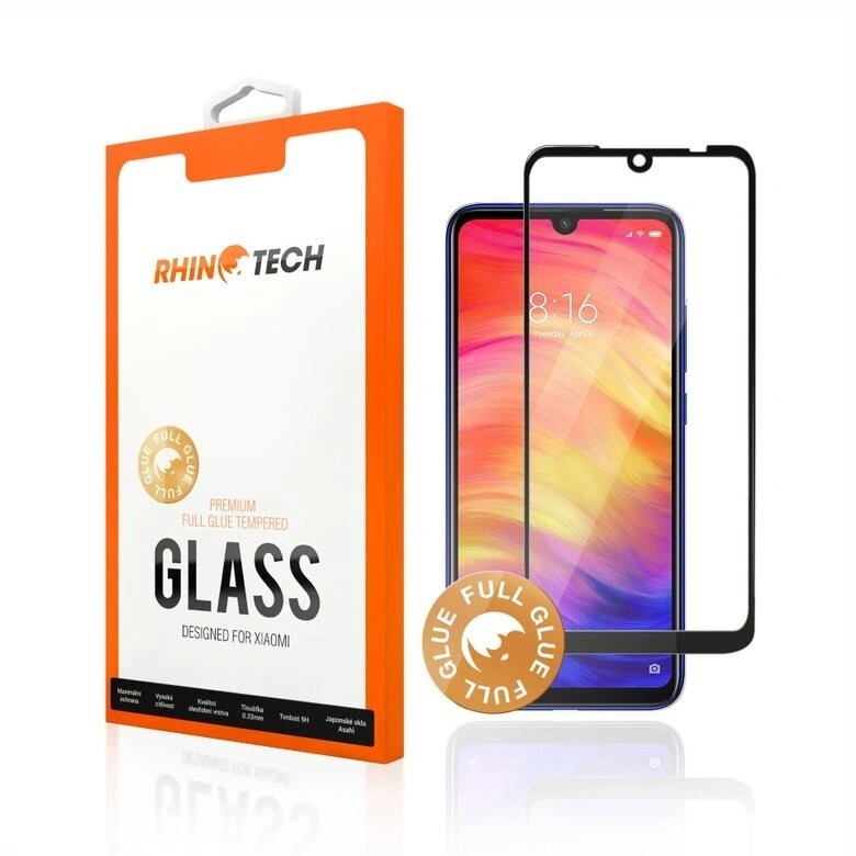 RhinoTech 2 tvrzené ochranné 2.5D sklo pro Xiaomi Note 8T (Full Glue), černá