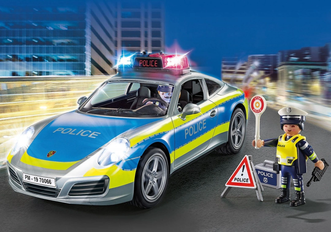 Playmobil Porsche 911 Carrera 4S , Policie, 36 dílků