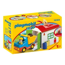Playmobil Vyklápěcí auto s garáží , 1.2.3, 6 dílků