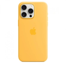 Apple iPhone 15 Pro Max Silicone Case s MagSafe, paprskově žlutá