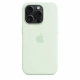 Apple iPhone 15 Pro Silicone Case s MagSafe, světle mátová