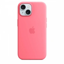 Apple iPhone 15 Silicone Case s MagSafe, růžová