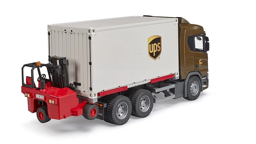 Bruder Logistický vůz Scania UPS s vysokozdvižným vozíkem