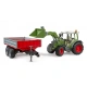 Bruder 2182 Fendt Vario 211 traktor s vlekem a nakladačem