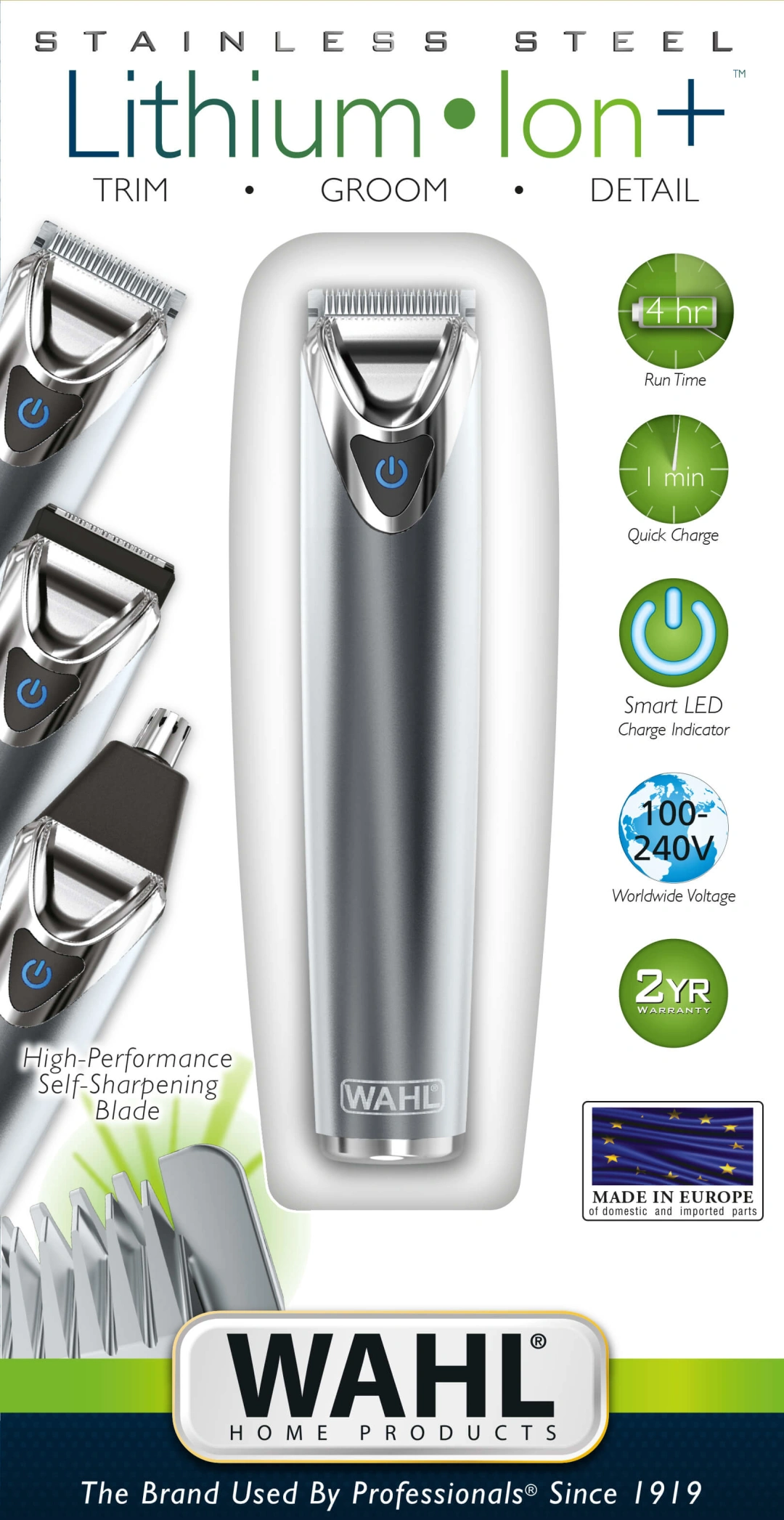 Wahl 9818-116 Stainless Steel Lithium Ion+