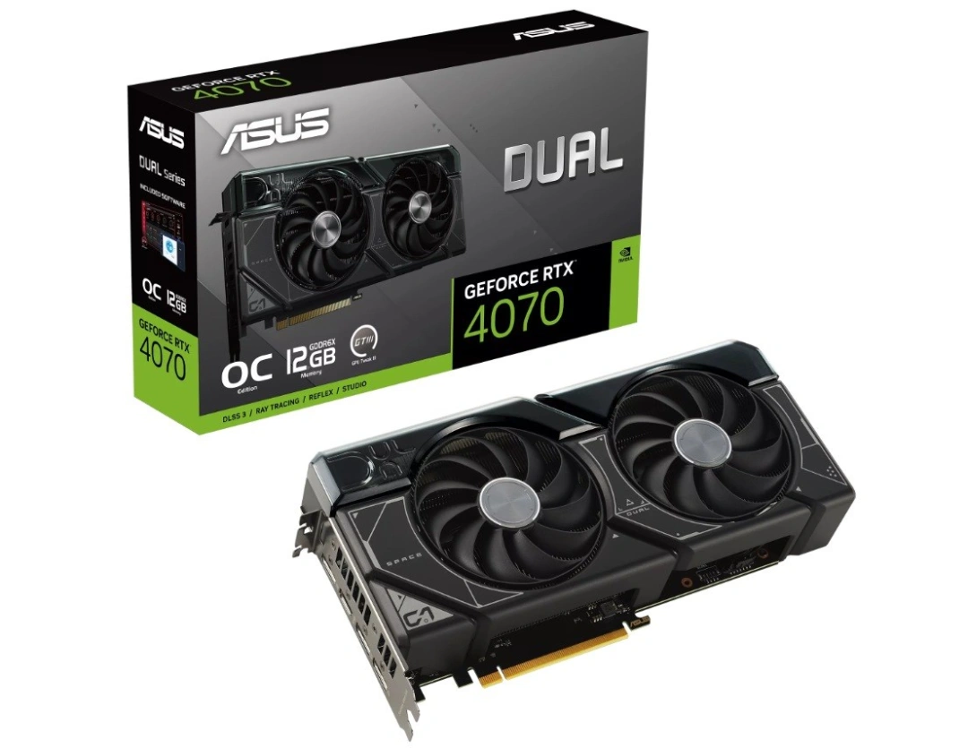 ASUS Dual GeForce RTX 4070 OC Edition, 12GB GDDR6X