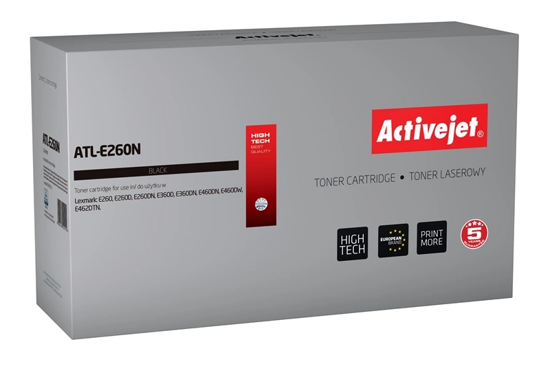 Activejet ATL-E260N (náhradní kazeta Lexmark E260A11E; Supreme; 3500 stran; černá)