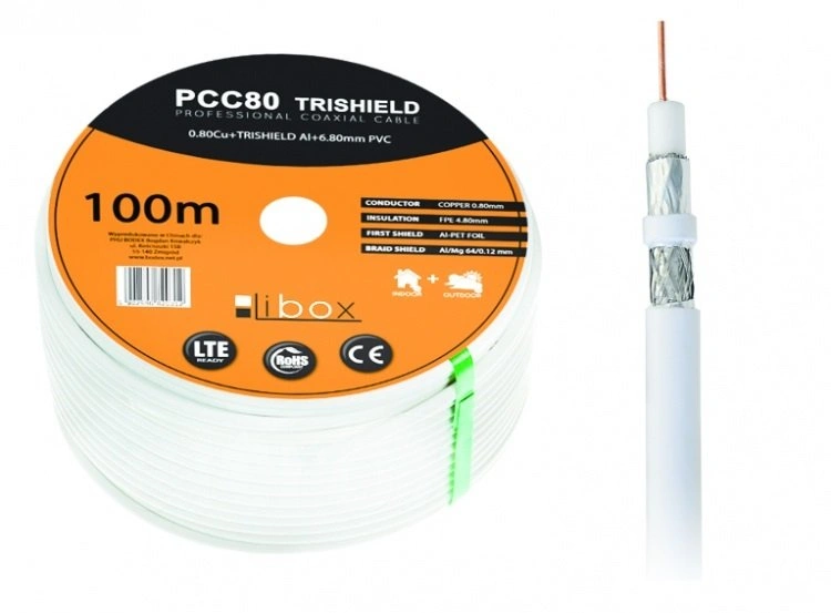 Libox Kabel koaxiální PCC80 100m