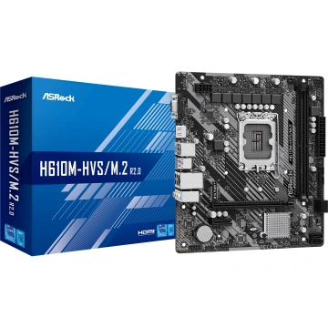 ASRock H610M-HVS/M.2 R2.0 / Intel H610 / LGA1700 / 2x DDR4 / M.2 / HDMI / VGA / mATX