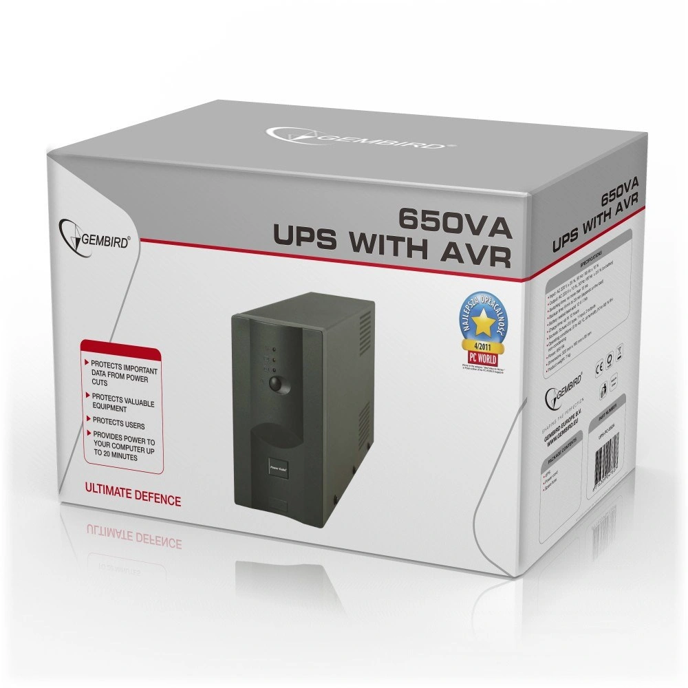 Gembird UPS-PC-652A 0,65 kVA 390W