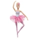 Mattel Barbie Svítící magická baletka s růžovou sukní HLC25