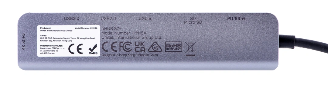 UNITEK HUB USB-C H1118A