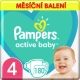 Pampers Active Baby Plenky Velikost 4 180 ks, 9kg-14kg