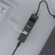 Savio AK-57 USB-C - 3 x USB-A HUB with RJ-45 Gigabit Ethernet adapter 5000 Mbit/s grey