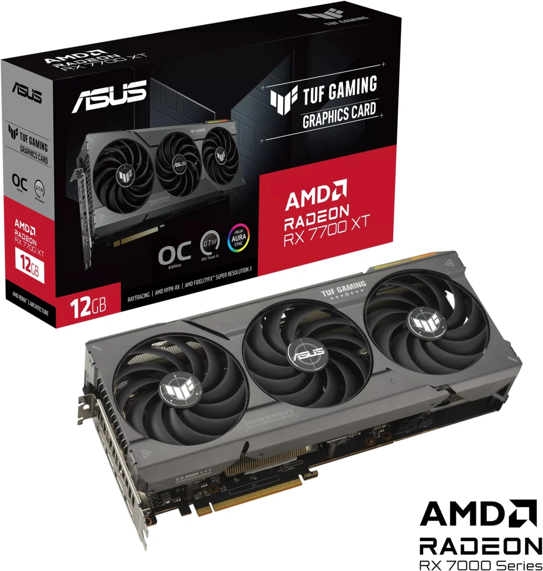 ASUS TUF Gaming AMD Radeon RX 7700 XT OC Edition, 12GB GDDR6