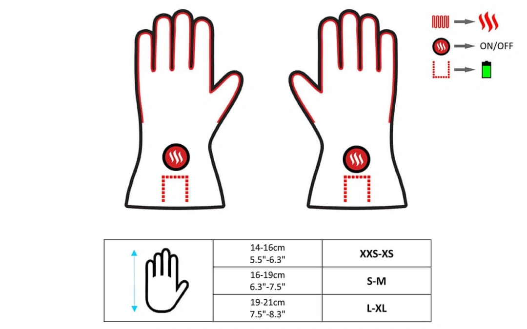 Glovii GLB S-M Univerzální rukavice s vyhříváním