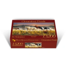 Clementoni Puzzle Divocí koně - Hřmící stádo 13200 dílků