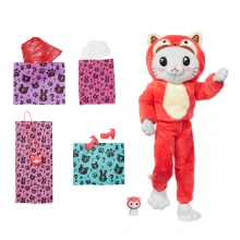 Mattel Barbie Cutie Reveal Barbie v kostýmu - kotě v červeném kostýmu pandy HRK22