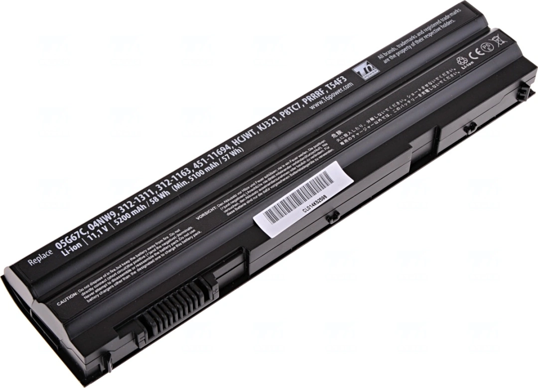 Baterie T6 power Dell Latitude E6420, E6430, E6520, E6530, E5420, E5430, E5520 5200mAh