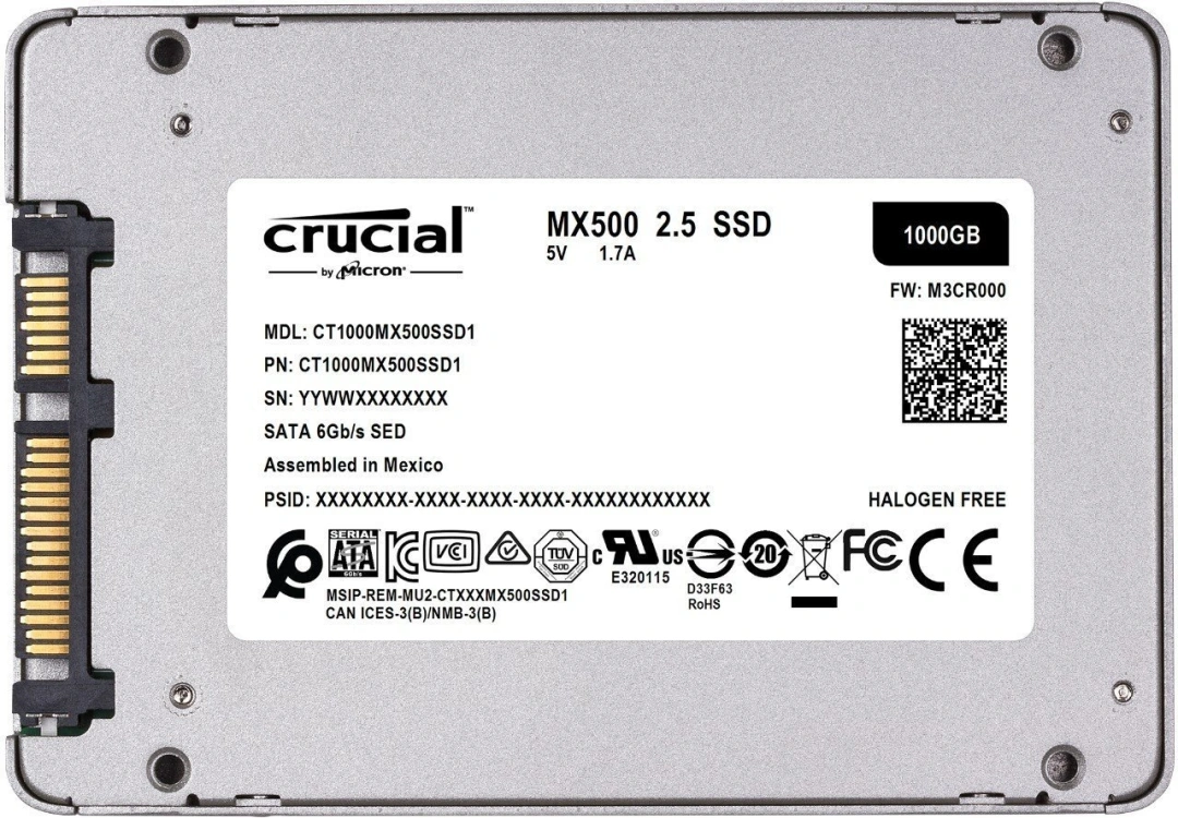 Crucial MX500, 2,5" - 1TB