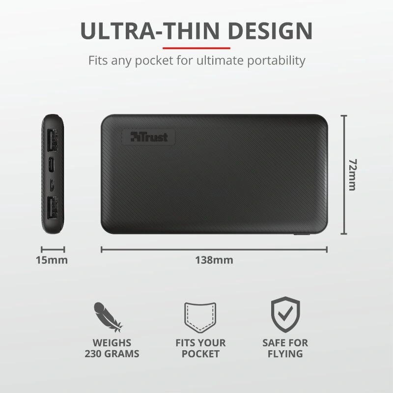 Trust Primo Ultra-thin 10.000 mAh 