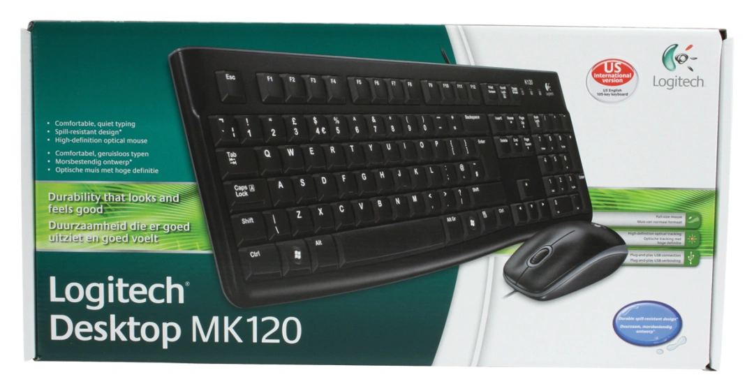 Logitech Desktop MK120, drátový, USB, CZ
