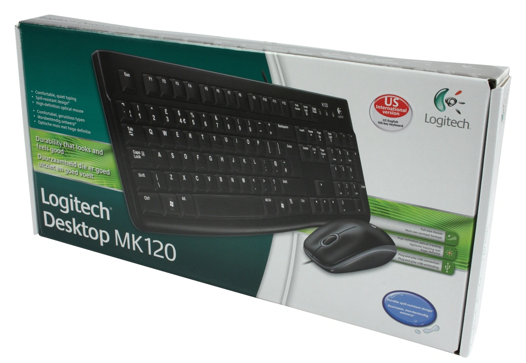 Logitech Desktop MK120, drátový, USB, CZ