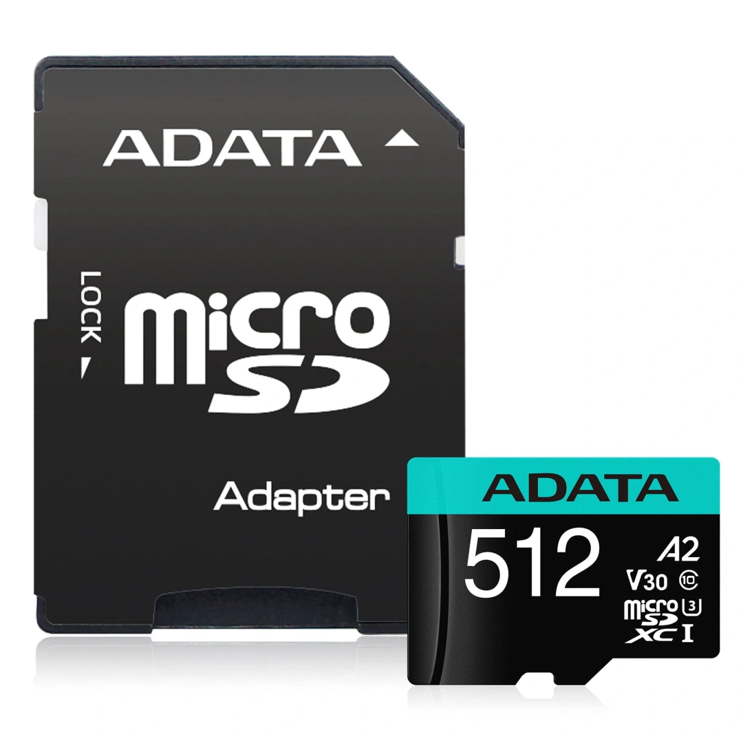 ADATA MicroSDXC 512GB U3 V30S až 95MB/s + adapter
