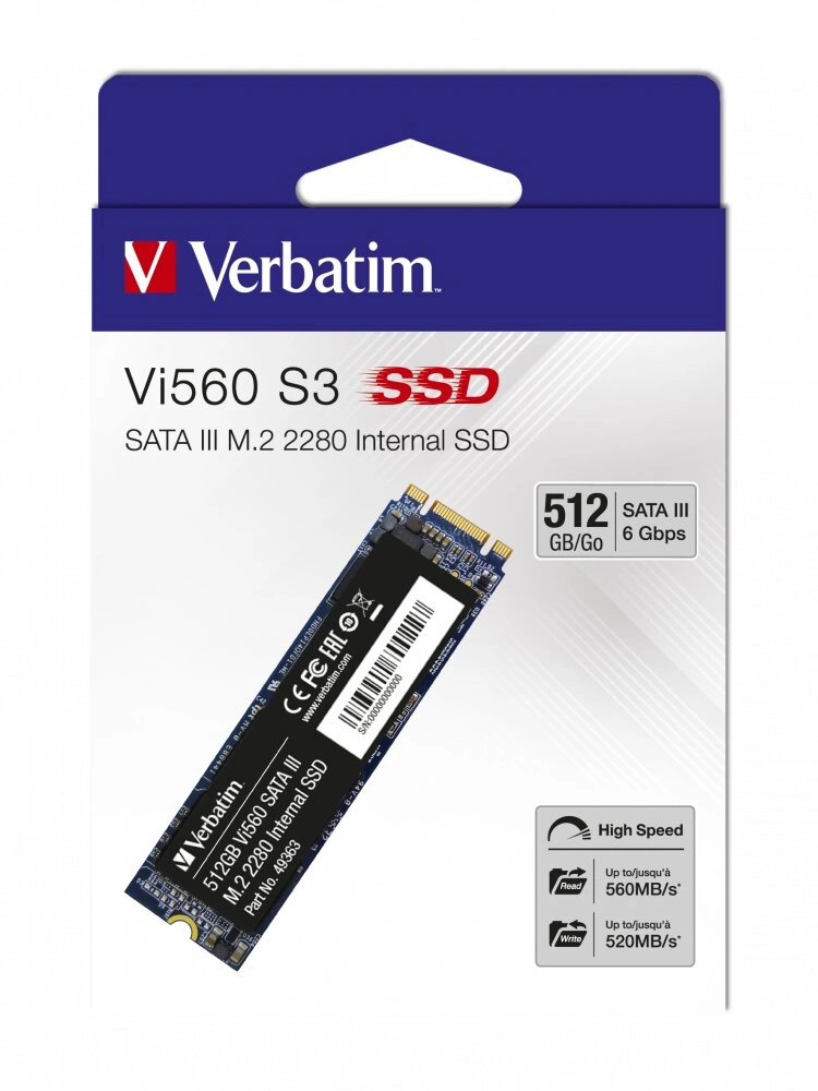 Verbatim Vi560 S3 SSD, M.2 - 512GB
