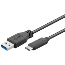 PremiumCord Kabel USB 3.1 konektor C/male - USB 3.0 A/male, černý, 2m