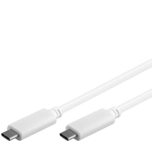 PremiumCord kabel USB-C 3.1 - USB-C 3.1, bílá, 1m