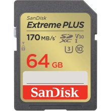 SanDisk SDXC Extreme Plus 64GB UHS-I U3 (SDSDXW2-064G-GNCIN)