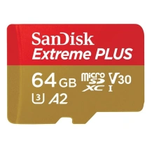 SanDisk Micro SDXC Extreme Plus 64GB UHS-I U3 (SDSQXBU-064G-GN6MA)