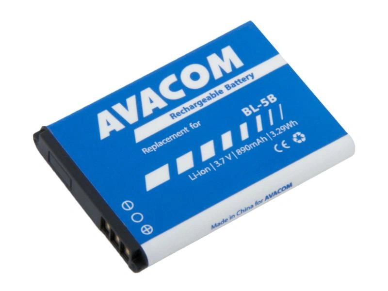 Baterie Avacom pro Nokia 3220, 6070, Li-Ion 3,7V 890mAh (náhrada BL-5B) (GSNO-BL5B-S890)