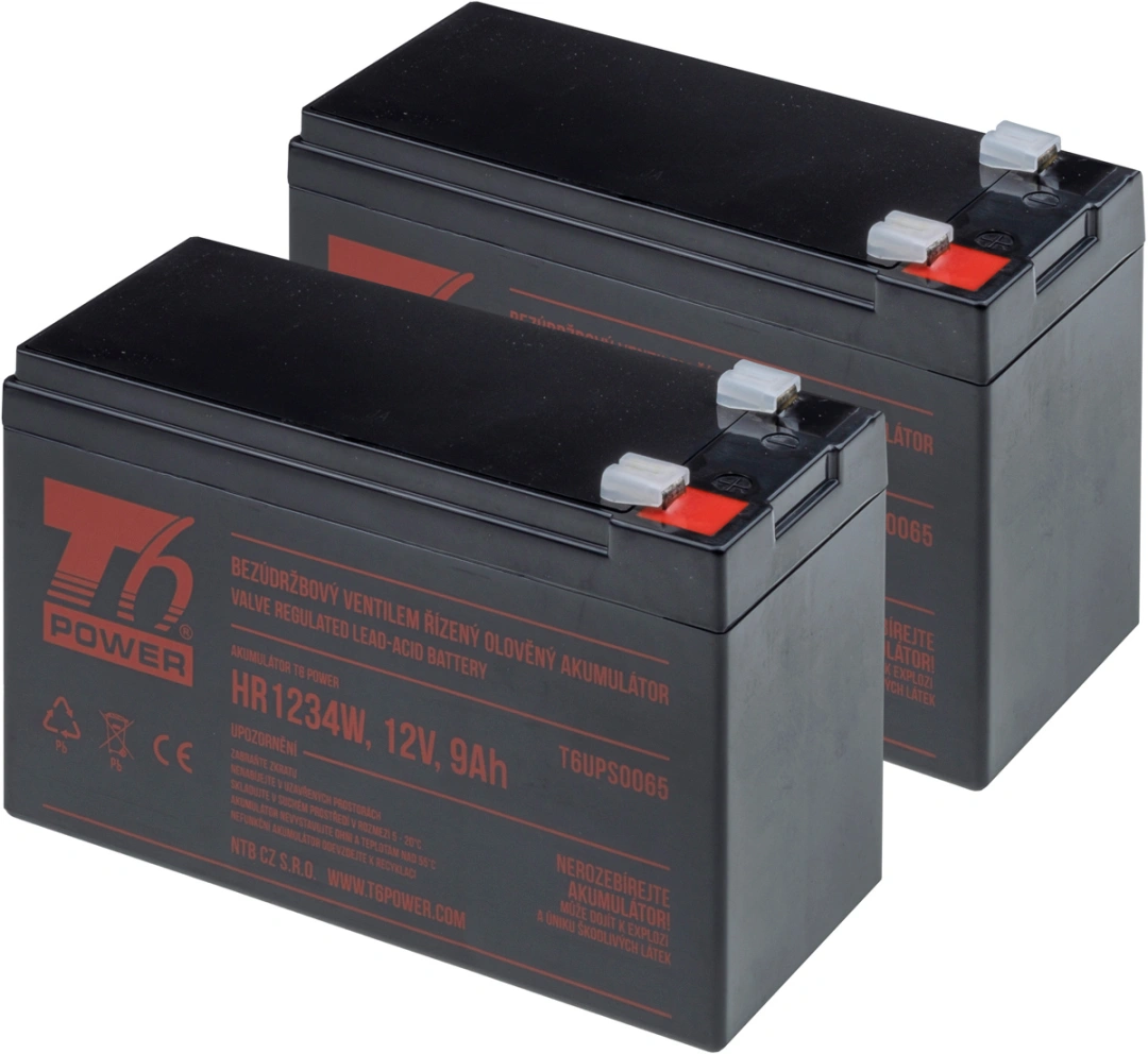 T6 power Sada baterií pro Eaton 5E1500iUSB, VRLA, 12 V