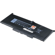 Baterie T6 Power pro Dell Latitude 12 7290, Li-Poly, 7,6 V, 7500 mAh (57 Wh), černá