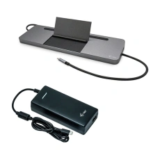 i-tec USB-C Metal Ergonomic 4K 3x Display Docking Station + i-tec Universal Charger 112 W
