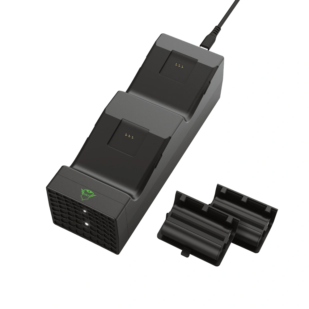 Trust nabíjecí stanice GXT 250 Duo Charge pro ovladač XBOX series X, černá