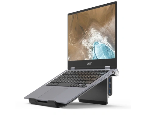 Acer stojan na notebook s 5v1 USb-C dockovací stanicí, stříbrná